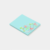 Flamingo Fandango Trio Post-it Note horizontal Klebezettel (angewinkelt)