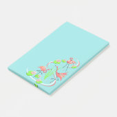 Flamingo Fandango Trio post-it notiert vertikal Klebezettel (angewinkelt)