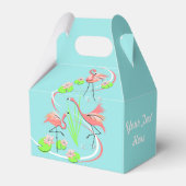 Flamingo Fandango Trio Text Gevor Box Geschenkschachtel (Rückseite)