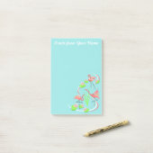 Flamingo Fandango Trio Text Post-it Note vertikal Klebezettel (Auf Schreibtisch)