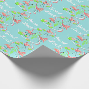 Flamingo Fandango Trio Viel Glück Geschenkpackung Geschenkpapier