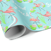 Flamingo Fandango Trio Viel Glück Geschenkpackung Geschenkpapier (Rolleneckpunkt)