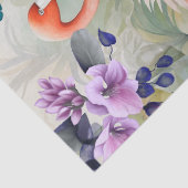 Flamingo Fantasy Florals & Butterfliegen Seidenpapier (Detail)
