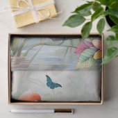 Flamingo Fantasy Florals & Butterfliegen Seidenpapier (Geschenk)