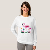 Flamingo Fantasy Pond T - Shirt Long Sleeve (Vorne ganz)