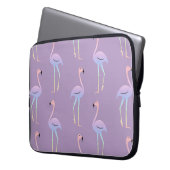 Flamingo farbiger Regenbogenvogel. Schöne nahtlos Laptopschutzhülle (Vorderseite Links)