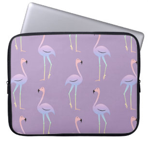 Flamingo farbiger Regenbogenvogel. Schöne nahtlos Laptopschutzhülle