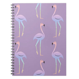 Flamingo farbiger Regenbogenvogel. Schöne nahtlos Notizblock