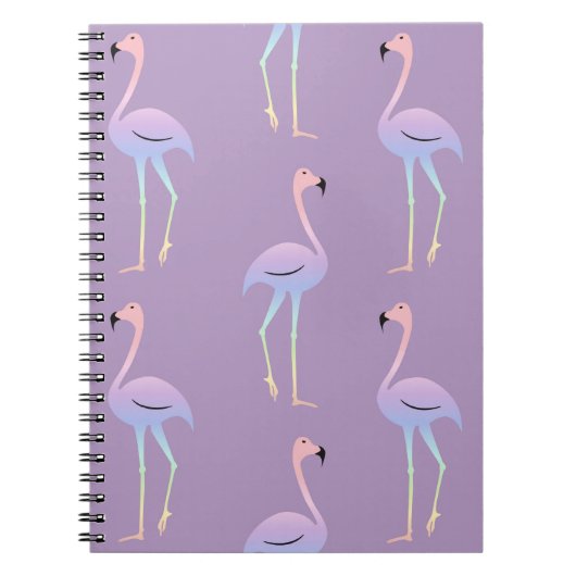 Flamingo farbiger Regenbogenvogel. Schöne nahtlos Notizblock (Vorderseite)
