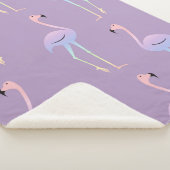 Flamingo farbiger Regenbogenvogel. Schöne nahtlos Sherpadecke (3/4)