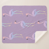 Flamingo farbiger Regenbogenvogel. Schöne nahtlos Sherpadecke (Vorderseite (Horizontal))