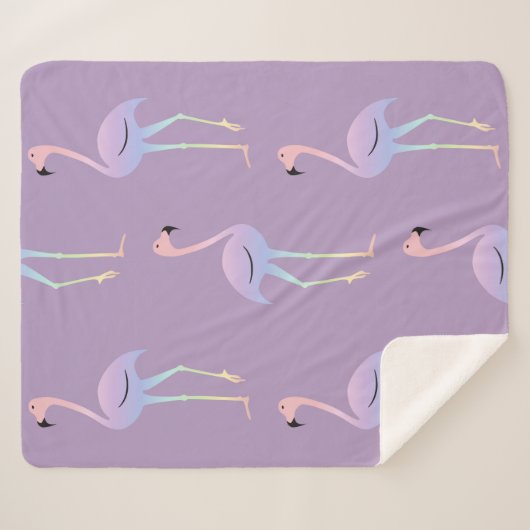 Flamingo farbiger Regenbogenvogel. Schöne nahtlos Sherpadecke (Vorderseite (Horizontal))