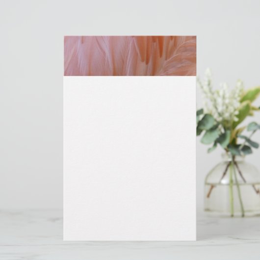 Flamingo Feathers in Pink-Schatten Briefpapier (Stehend Vorderseite)