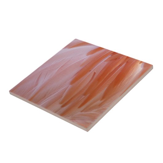 Flamingo Feathers in Pink-Schatten Fliese (Seite)