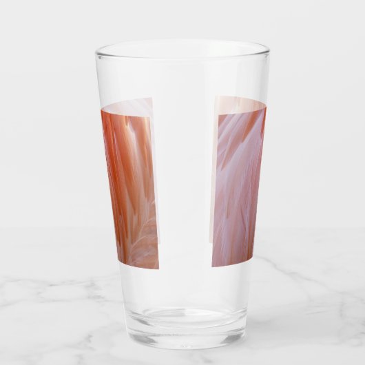 Flamingo Feathers in Pink-Schatten Glas (Rechts)