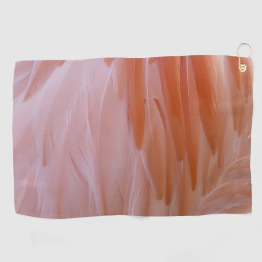 Flamingo Feathers in Pink-Schatten Golfhandtuch (Horizontal)