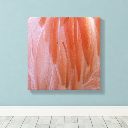 Flamingo Feathers in Pink-Schatten Leinwanddruck (Insitu (Holzboden))