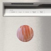 Flamingo Feathers in Pink-Schatten Magnet (In Situ (Geschirrspüler))