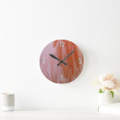 Flamingo Feathers in Pink-Schatten Runde Wanduhr (Zuhause)