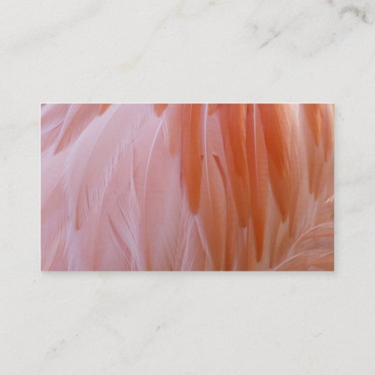Flamingo Feathers in Pink-Schatten Visitenkarte (Rückseite)