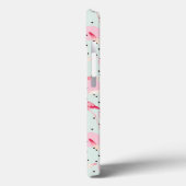 Flamingo Feathers on Polka Dots Case-Mate iPhone Hülle (Rückseite / Links)
