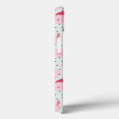 Flamingo Feathers on Polka Dots Case-Mate iPhone Hülle (Rückseite / Rechts)