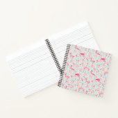 Flamingo Feathers on Polka Dots Notizblock (Innenseite)