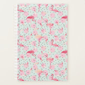 Flamingo Feathers on Polka Dots Planer (Vorderseite)