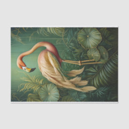 Flamingo Feathery Finery, elegant botanisch Seidenpapier
