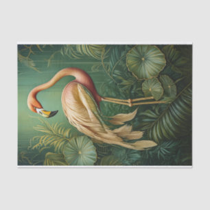 Flamingo Feathery Finery, elegant botanisch Seidenpapier
