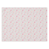 Flamingo-Federn auf Tupfen 2 Tischdecke (Vorderseite (Horizontal))