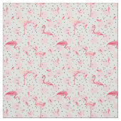 Flamingo-Federn auf Tupfen Stoff (Muster)
