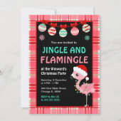 Flamingo-Feiertags-Weihnachtsfeier Einladung (Vorderseite)
