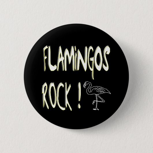 Flamingo-Felsen! Knopf Button (Vorderseite)