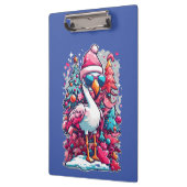 Flamingo Festivals Weihnachtsmannmütze und Brillen Klemmbrett (Links)