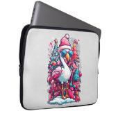 Flamingo Festivals Weihnachtsmannmütze und Brillen Laptopschutzhülle (Vorne Rechts)