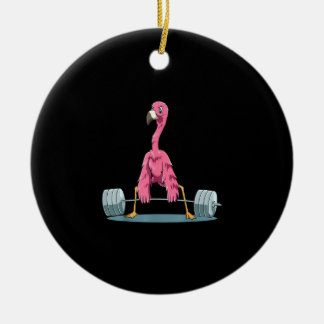 Flamingo-Feuerwerk Keramik Ornament
