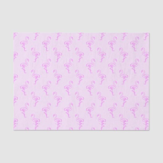 Flamingo Fever Pink Tropical Pattern Seidenpapier (Vorderseite)