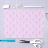 Flamingo Fever Pink Tropical Pattern Seidenpapier (Handwerk)