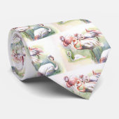 Flamingo Fiesta Krawatte (Gerollt)