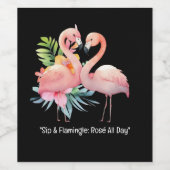 Flamingo Fiesta: Pool & Beach Party Weinetikett (Einzelnes Label)