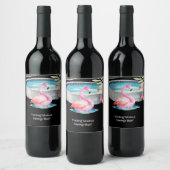 Flamingo Fiesta: Pool & Beach Party Weinetikett (Flaschen)