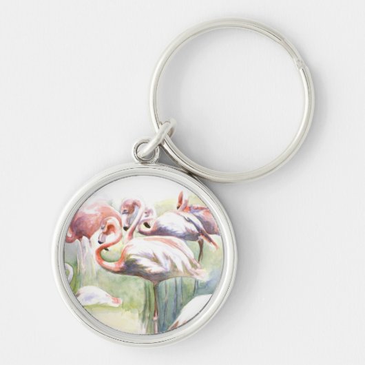 Flamingo Fiesta Schlüsselanhänger (Vorne)