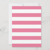 Flamingo First Birthday Invitation Girl Einladung (Rückseite)