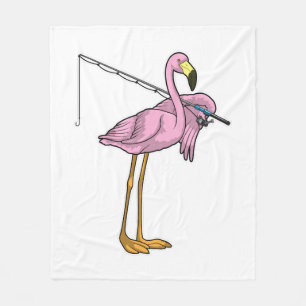 Flamingo Fishing Fisher Fleecedecke