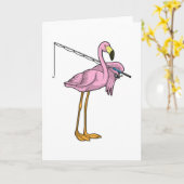 Flamingo Fishing Fisher Karte (Gelbe Blume)