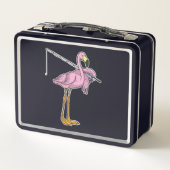 Flamingo Fishing Fisher Metall Brotdose (Rückseite)