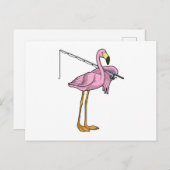 Flamingo Fishing Fisher Postkarte (Vorne/Hinten)