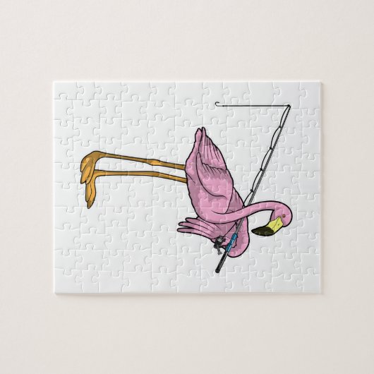 Flamingo Fishing Fisher Puzzle (Horizontal)