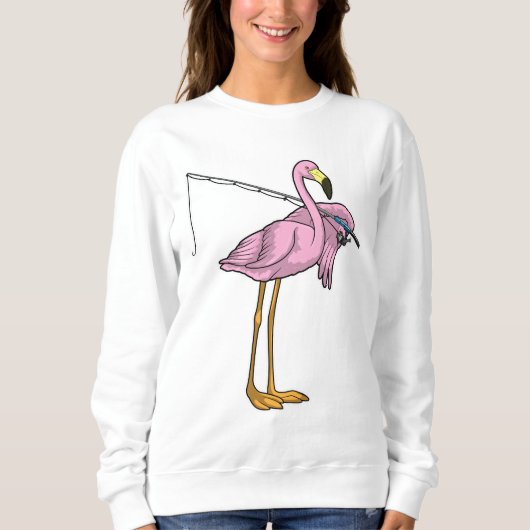 Flamingo Fishing Fisher Sweatshirt (Vorderseite)